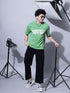 Bold Comfort: Men's Oversize Printed Cotton T-Shirt White